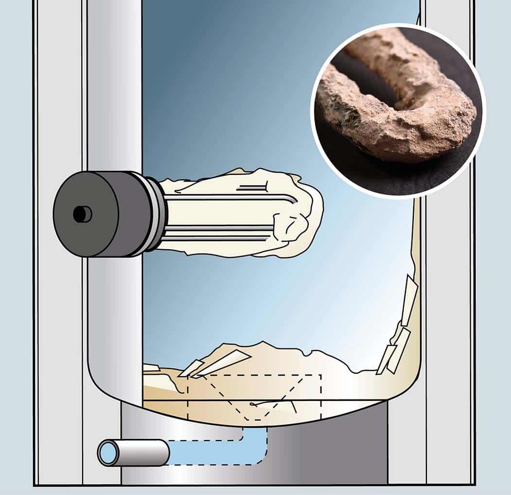 herkömmliche Boiler mit Kalk